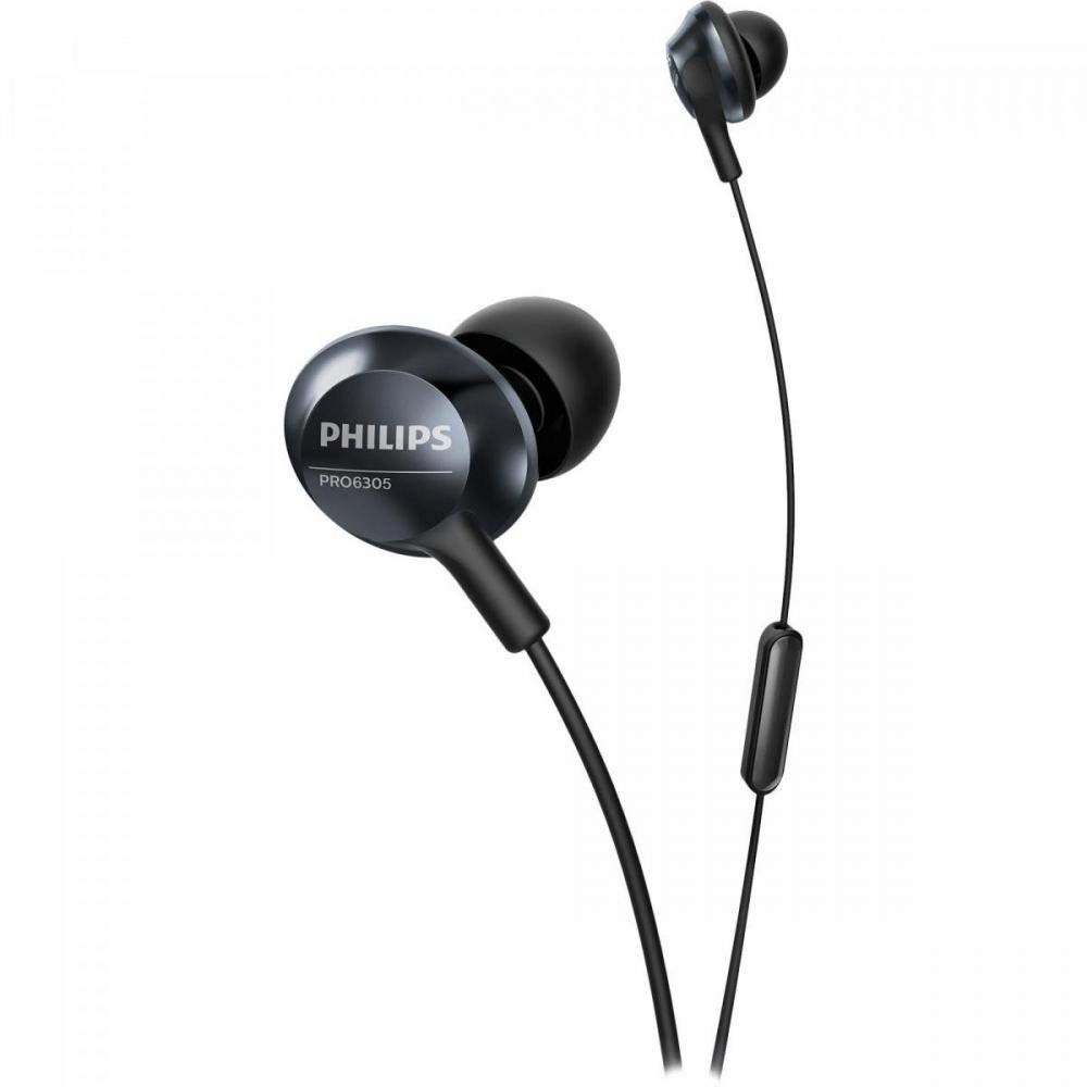  Philips Hi-Res Audio PRO6305BK High-Res in-Ear Headphones with Mic